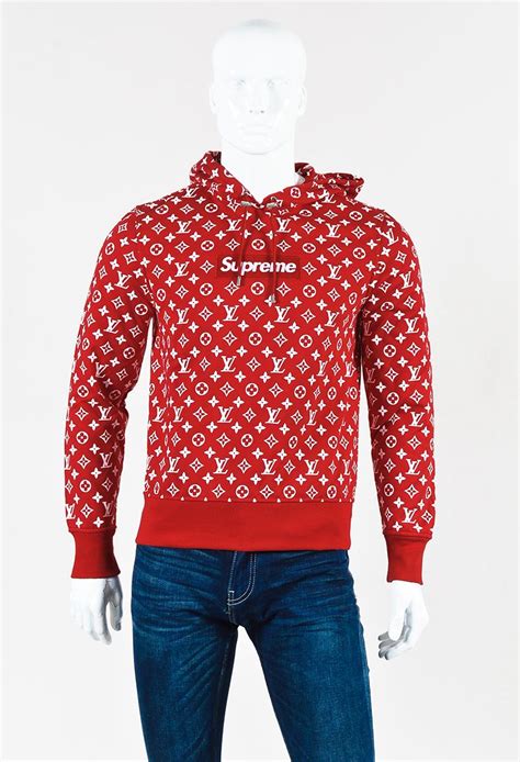 supreme louis vuitton red hoodie replica|louis vuitton supreme hoodie price.